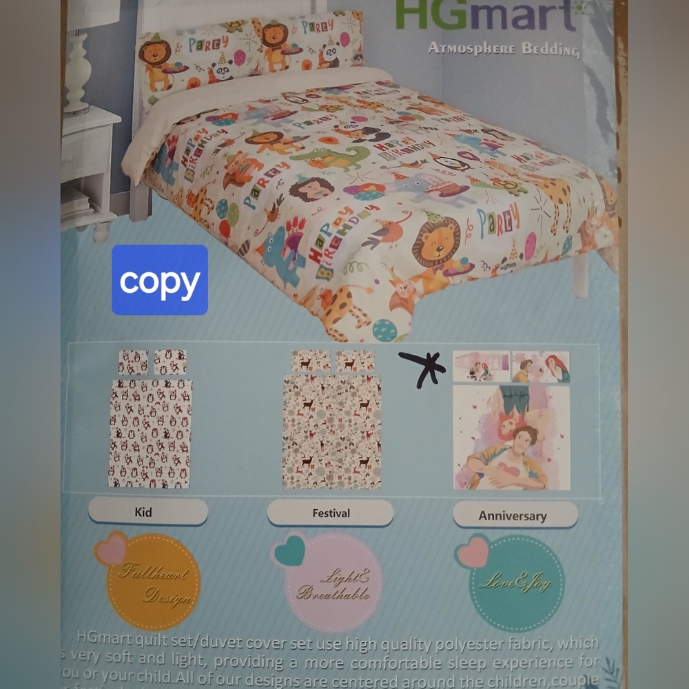 Playful Pastel Duvet Cover Set - JUST OPEN TO GET SIZE